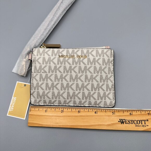 MIchael Kors Jet Set Vanilla Soft Pink Small Coin Purse Wristlet 32F1GJ6P1B NWT - Picture 14 of 16